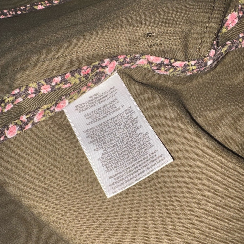 BCBGenration Hooded Utility Packable Lightweight Army Green Jacket Size XS - Picture 7 of 13